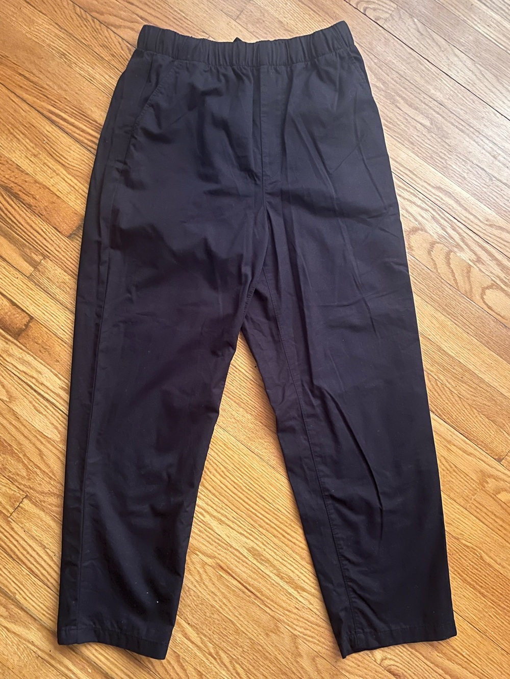 MUJI Black Cotton Pull-On Pants Size M